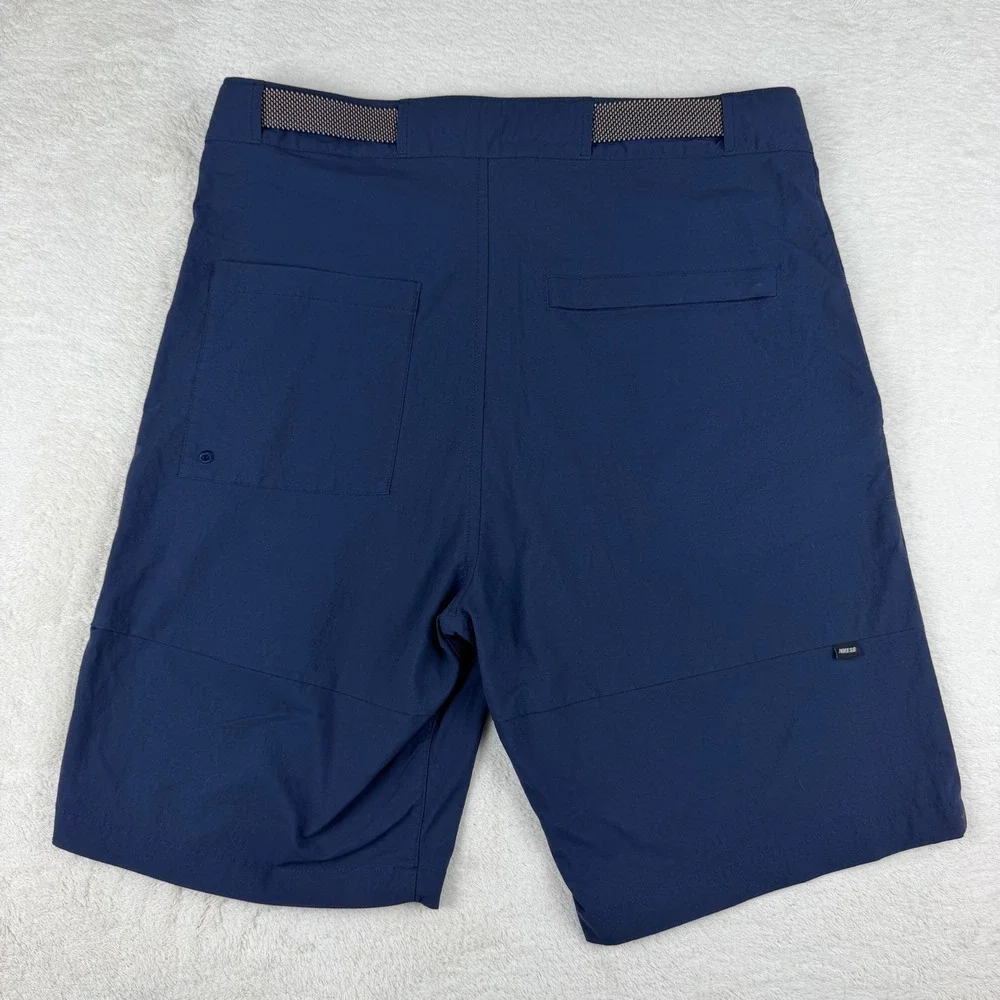 Nike SB Mens 28 Obsidian Blue Everett Nylon Belted Skateboard Shorts Lightweight